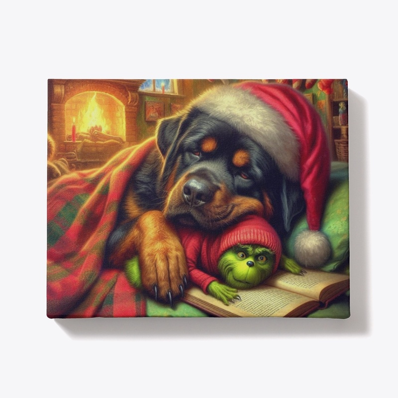 Rottweiler Christmas Eve