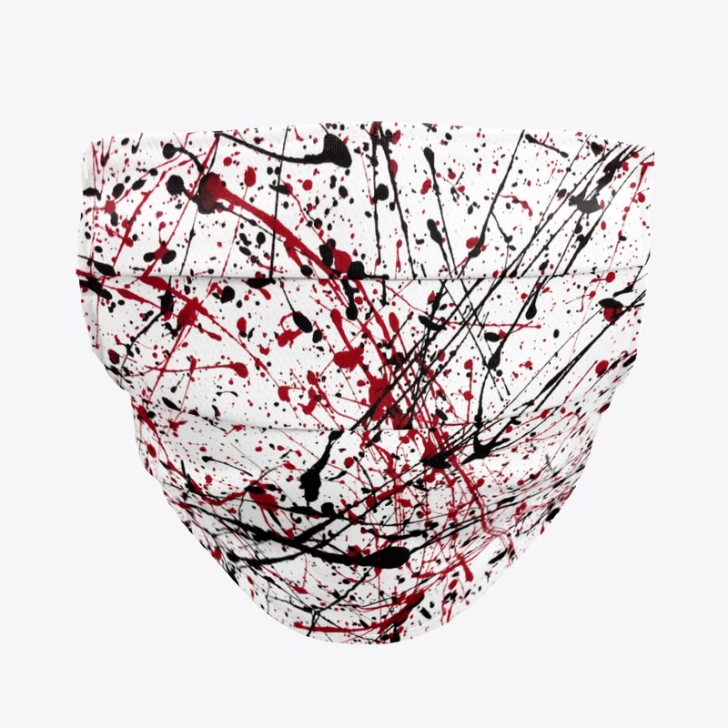 abstract red & black Splashes of paint