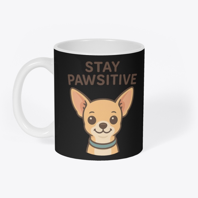 Stay Pawsitive – Cute Chihuahua Cartoon