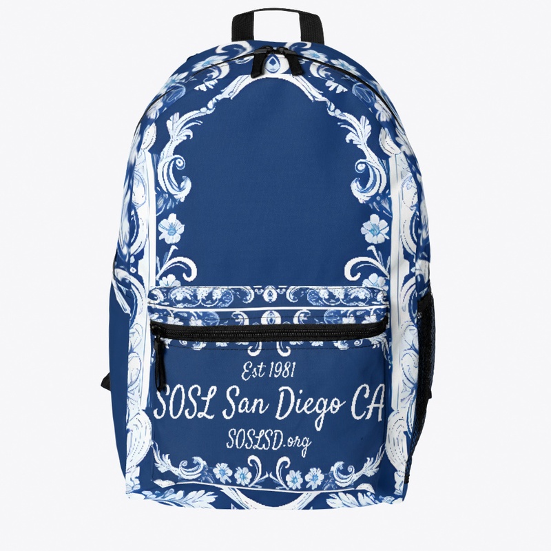 SOSL pottery blue wrap backpack