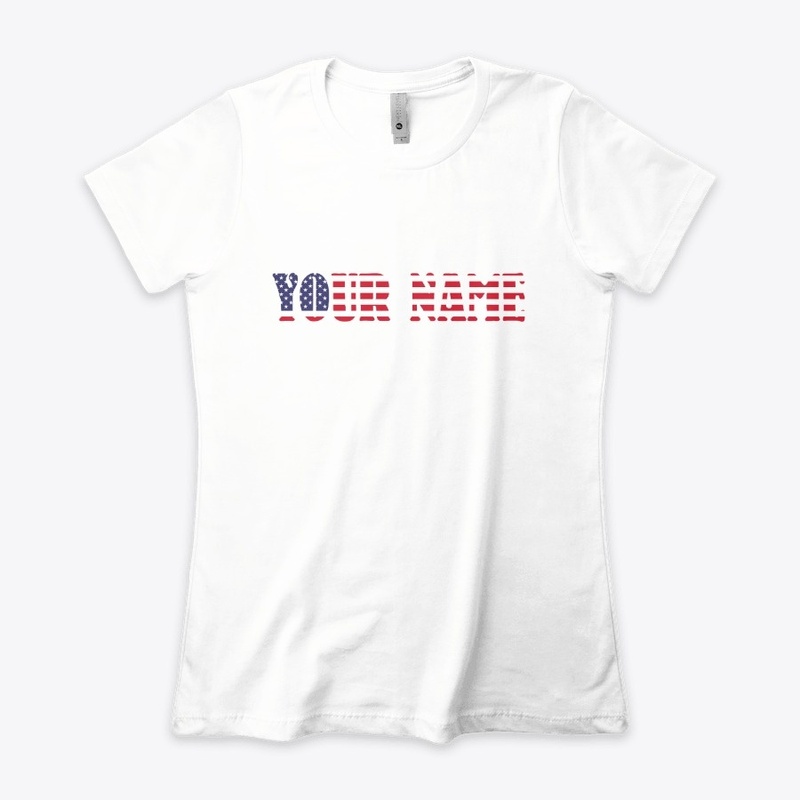 T Shirt with your name & country flag