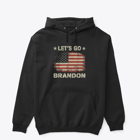 Let's Go Brandon Black T-Shirt Front