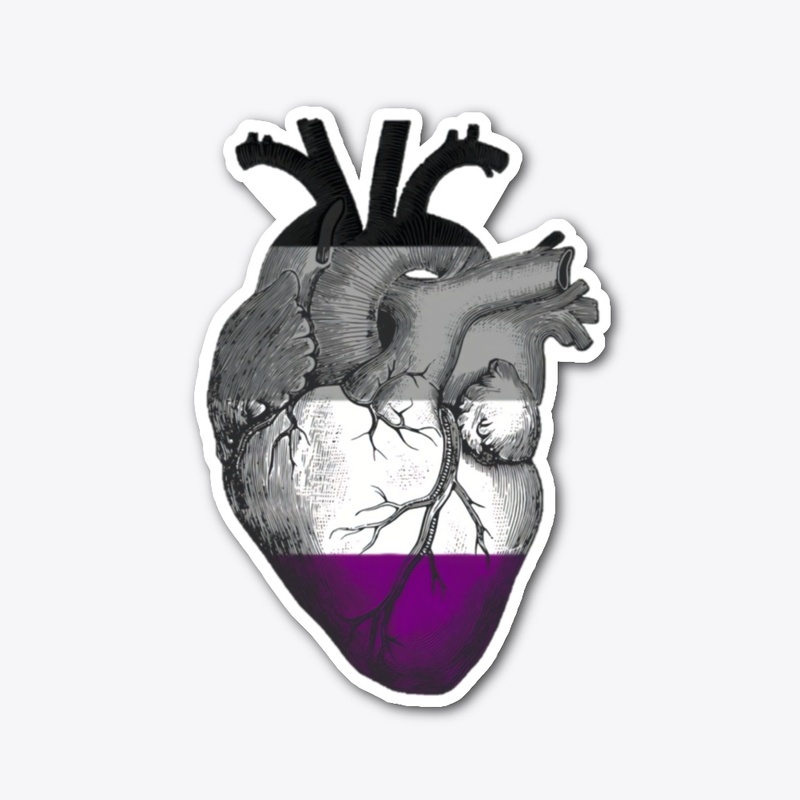 Asexual Pride Anatomical Heart
