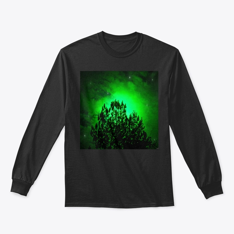 green tree glowing