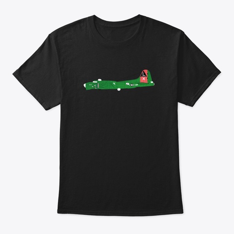 B17 Flying Fortress Bomber Black Camiseta Front
