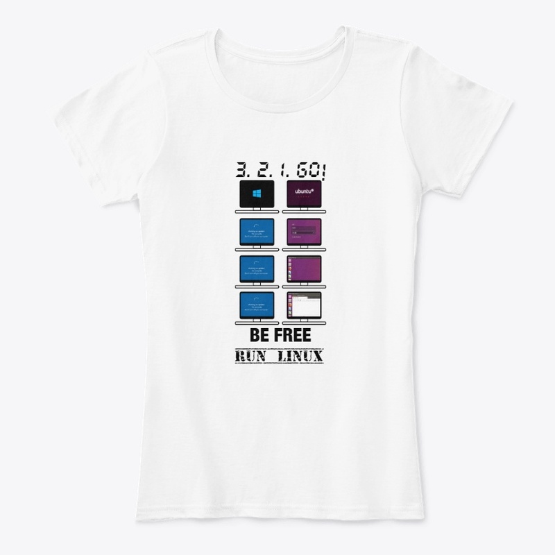 BE FREE RUN LINUX TSHIRT