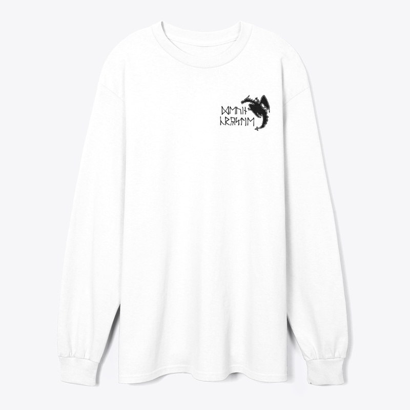 Ink Dragon Logo White Long Sleeve Tee