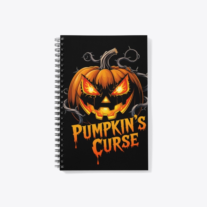 Cursed Pumpkin Grin Horror Design