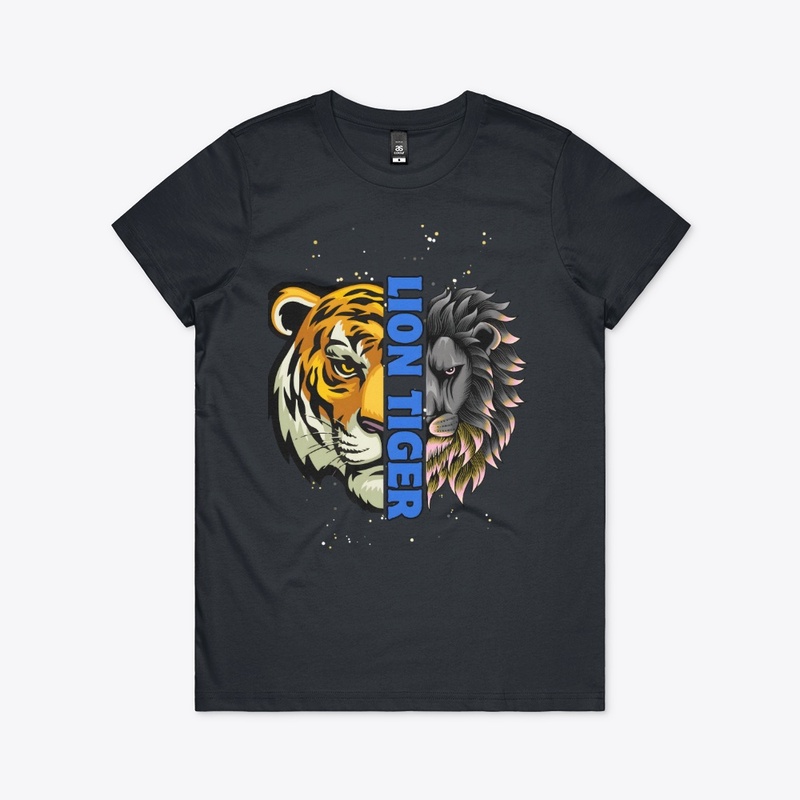 Lion Tiger Women's Premium Tee Design