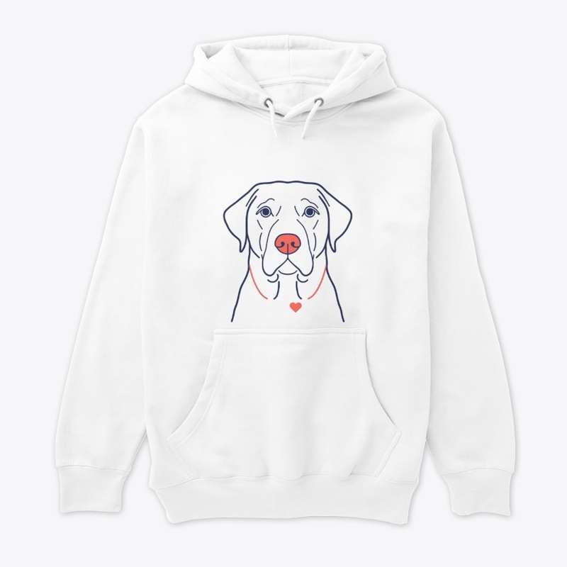 Minimalist Labrador Dog Lover–Heart
