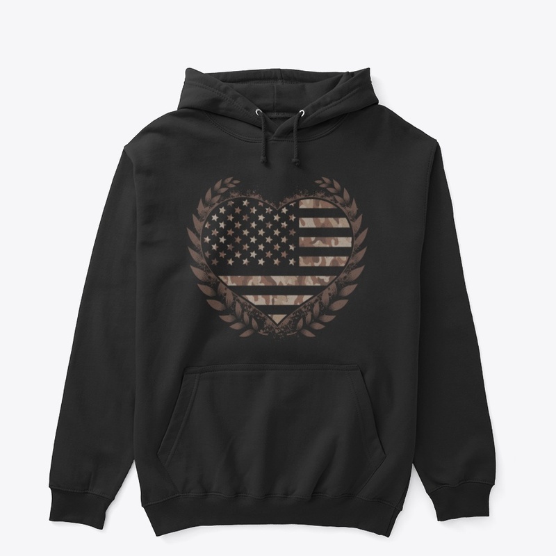 Desert Camo Flag Heart