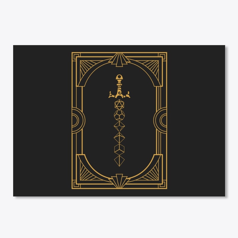 RPG Gold Dice Sword Victorian