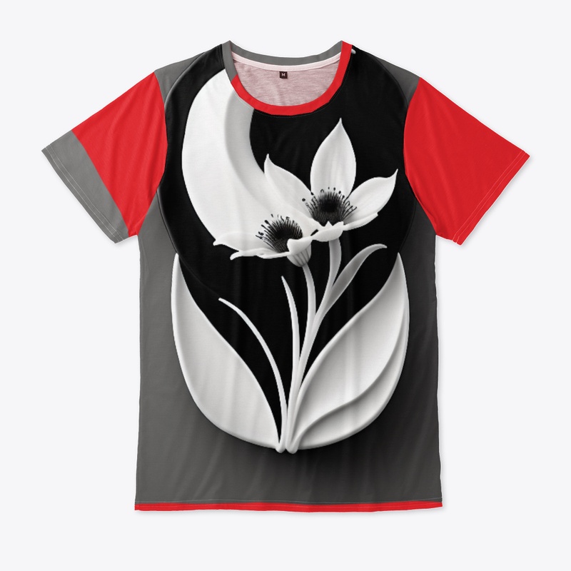 Stylish: "Black and White Floral Tee"
