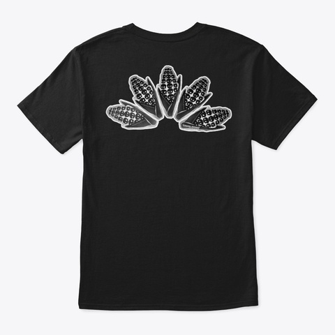 Cintli Shirt, Series, Black, And White Black T-Shirt Back