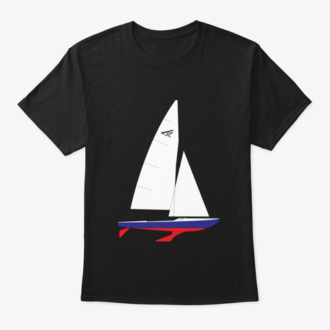 Flying Fifteen Sailboat Black Kaos Front