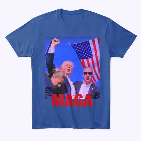 Trump Shot! Deep Royal Maglietta Front
