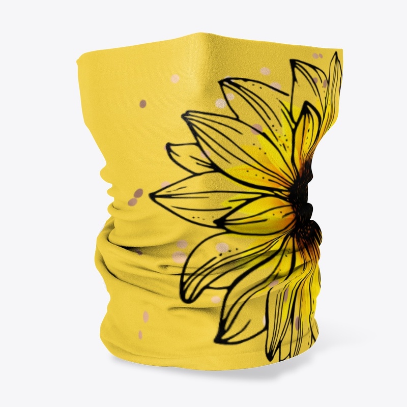 Vintage Sunflower Gold Glitter Splatter