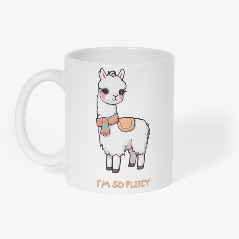 Cute Llama with Scarf & Saddle