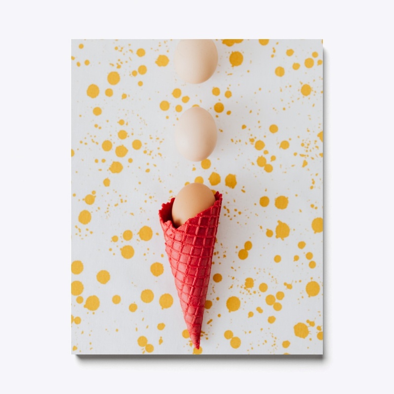 Egg and Cone Abstract- Canvas Print