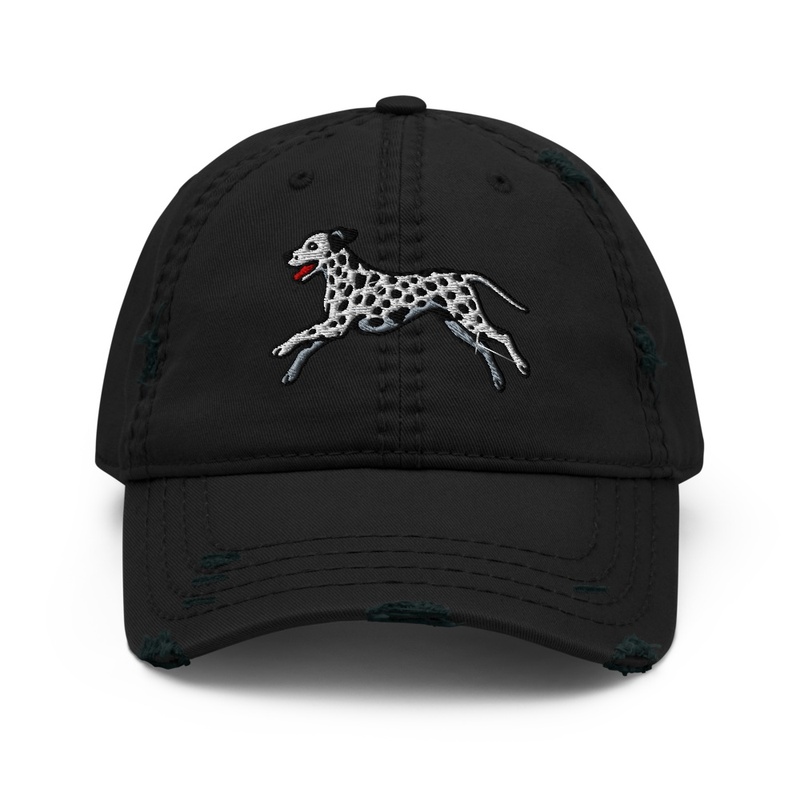 Embroidered Dalmatian Distressed Hat
