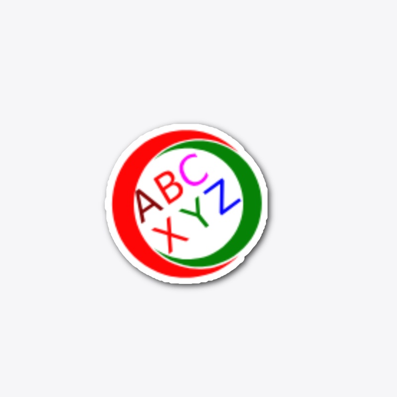 Colorful ABC XYZ Typography Circle