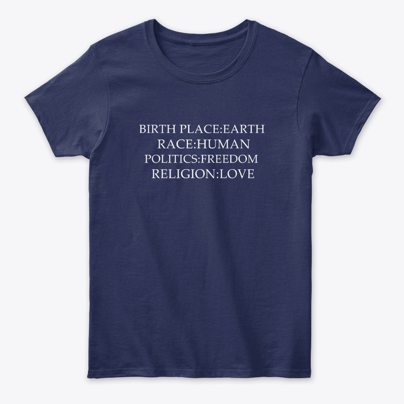 Human Shirt, Birth Place Earth