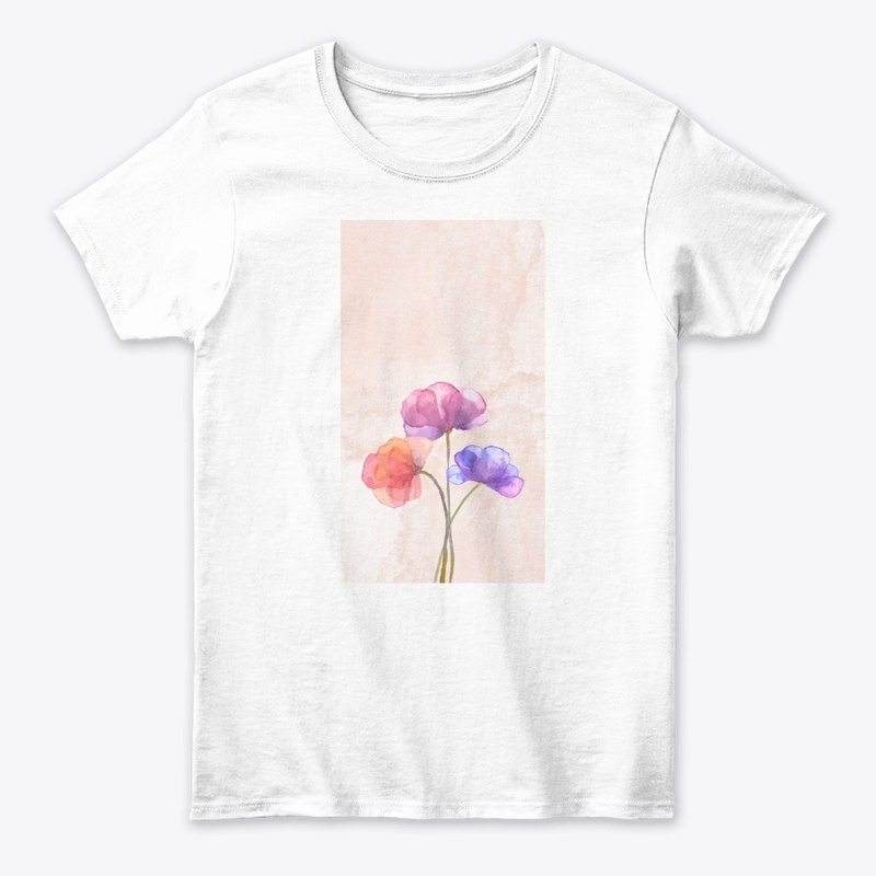 Aesthetic Warm Poppy Flower T-shirt