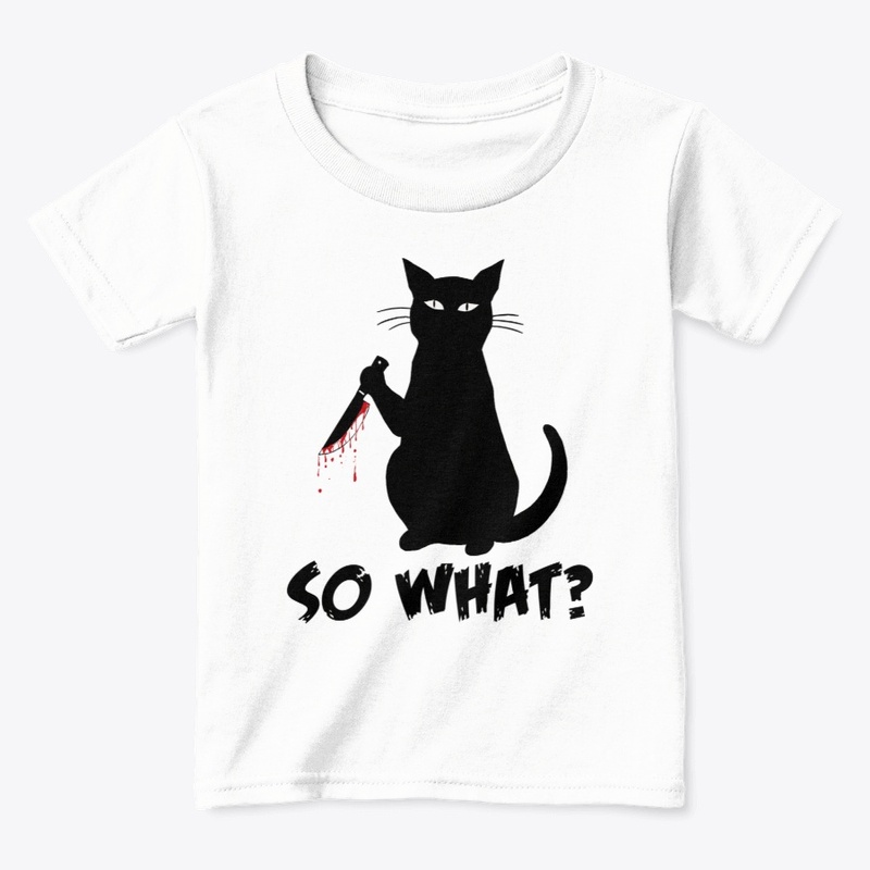 Funny Horror Murderous Knife Cat 