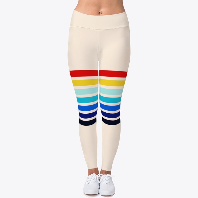 70s Style Retro Rainbow Stripes - Ina