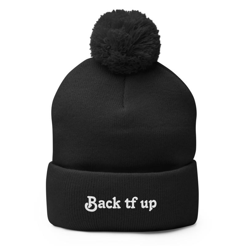 Back tf up beanie 