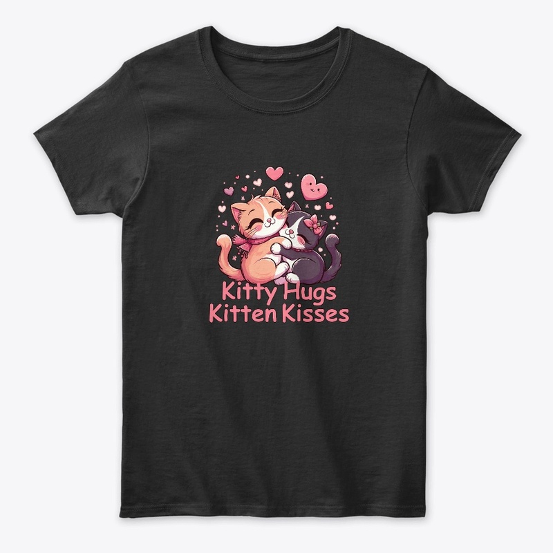 Kitty Hugs & Kitten Kisses Cat T-Shirt 