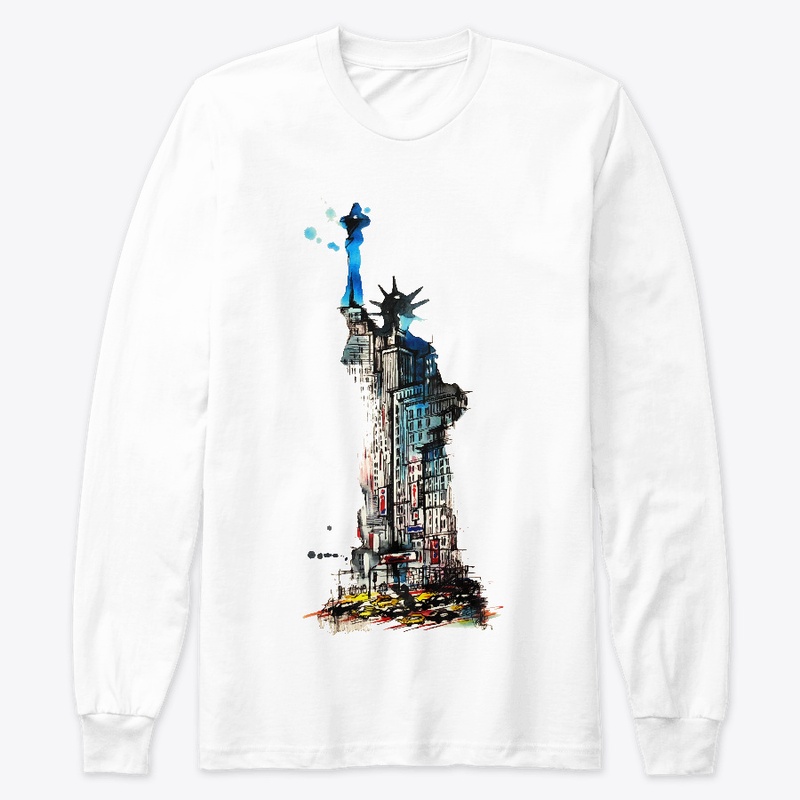 Liberty New York City Travel Watercolor