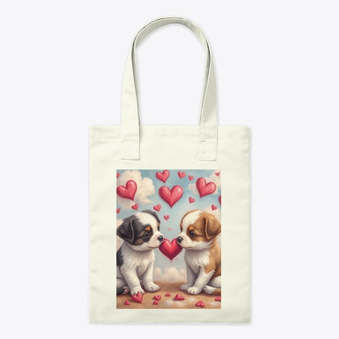 Puppy Love Natural T-Shirt Front