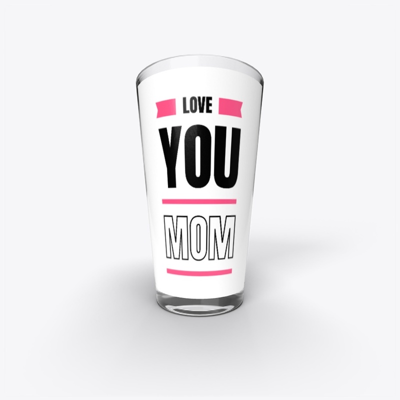 Love you mom printed t shirt