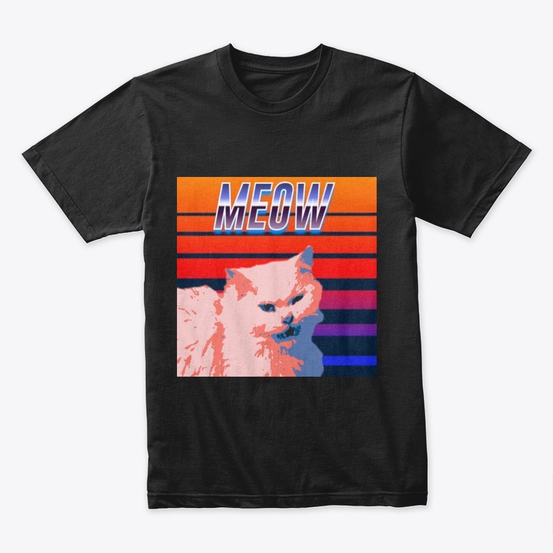 cat retrowave 80s