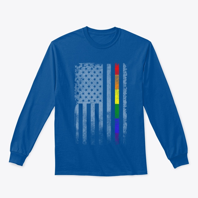 US FLag LBGT Thin Line LBGT Month