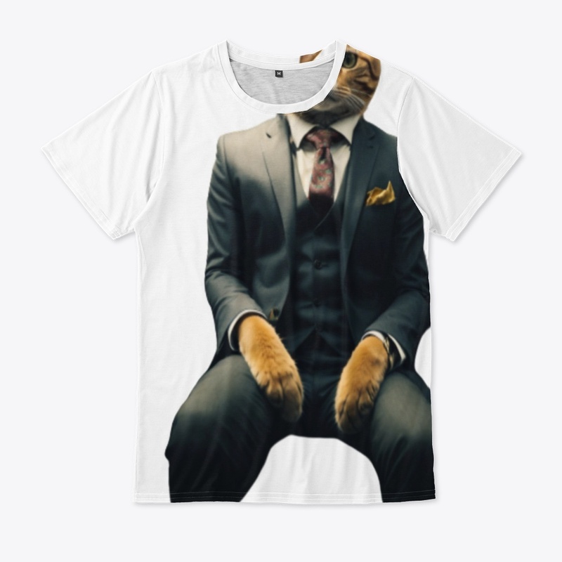 A beautifull cat in a business suit