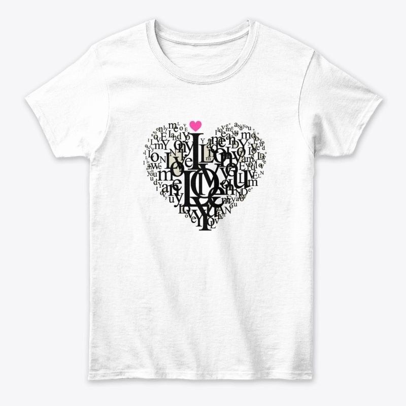 heart form love text