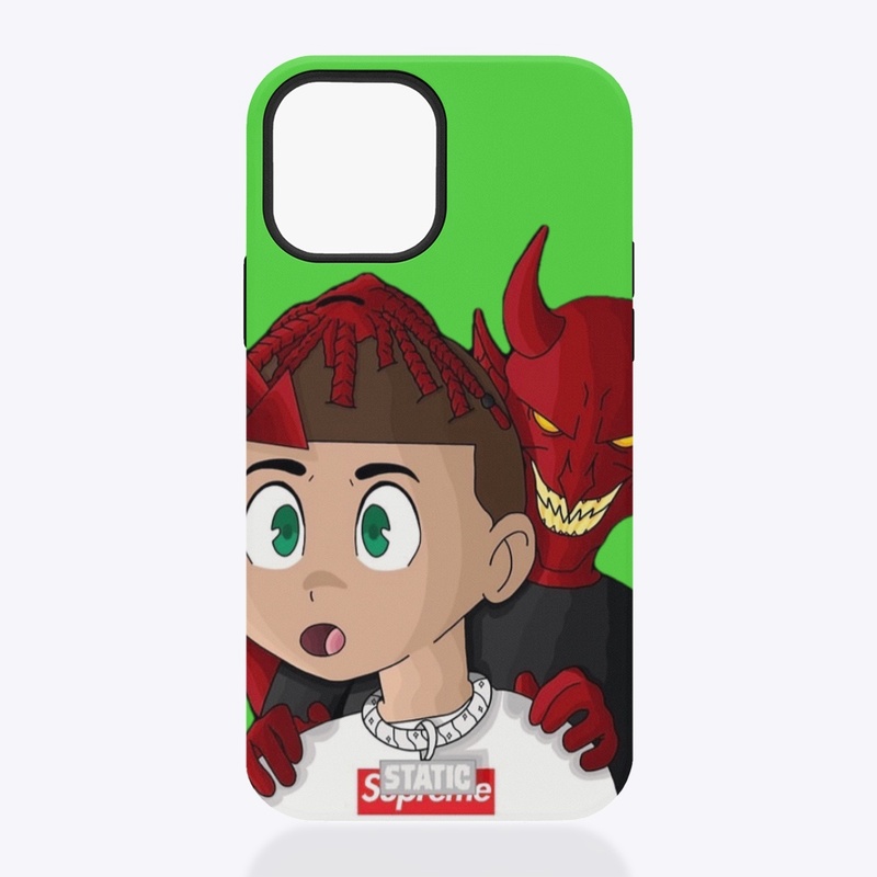 LIL STATIC "DEMONS" IPHONE CASE GREEN