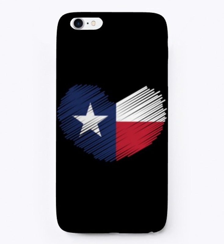 Texas Heart Flag Brushed