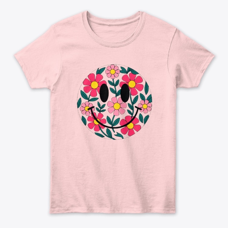 Floral Smiley Mood Booster Tee