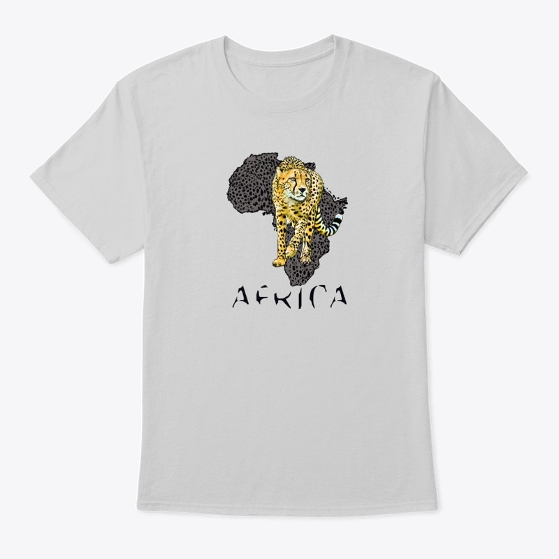 Cheetah Prowling with Africa Shape