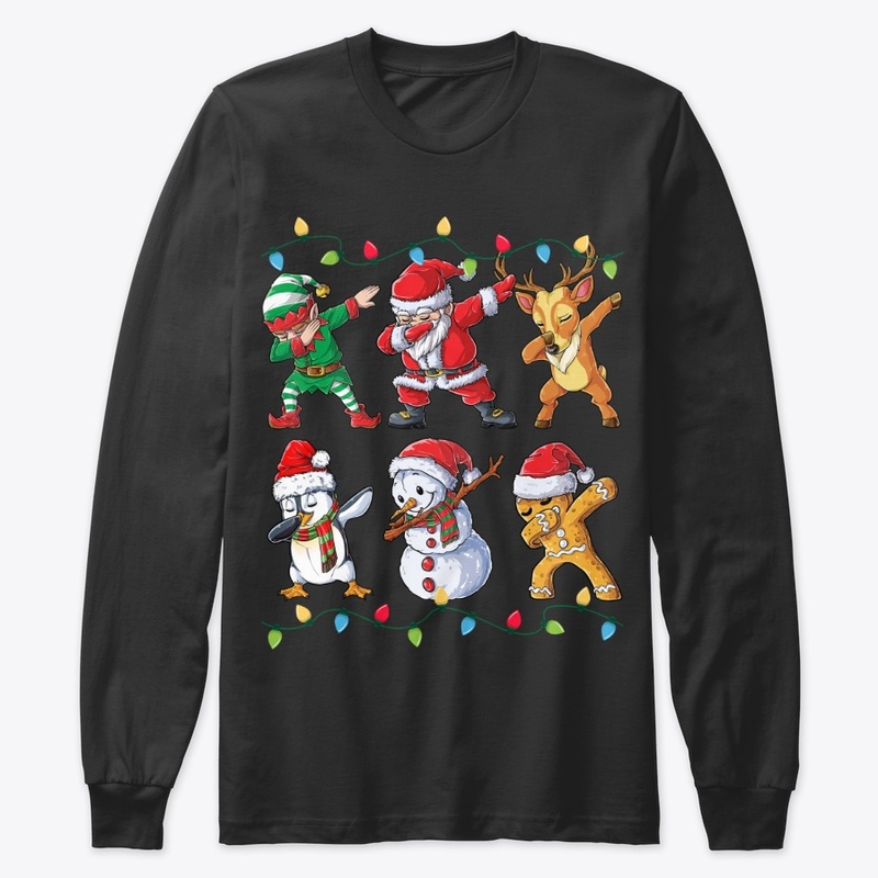 Dabbing Santa Elf Friends Christmas Gift