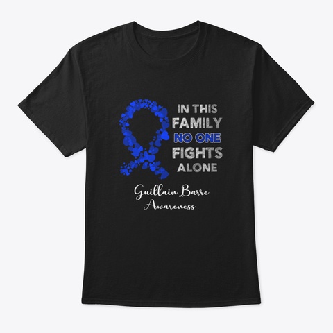 In This Family No One Fight Alone Guilla Black T-Shirt Front