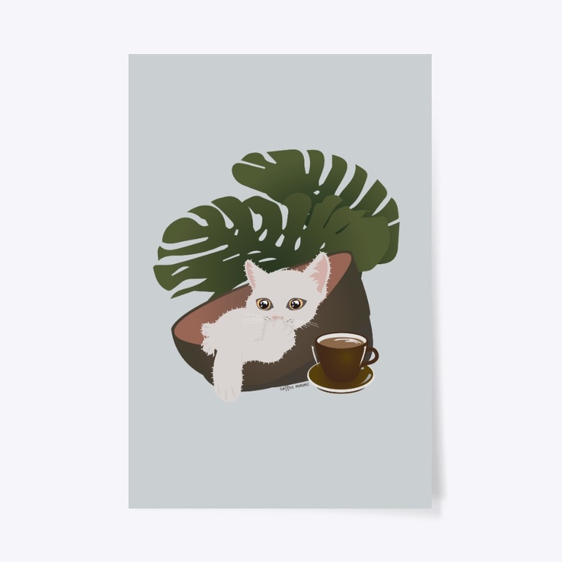 White Cat Coffee and her Montera Plant