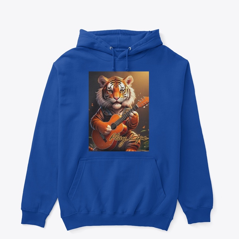 Play Lips, A tiger playing the guitar.