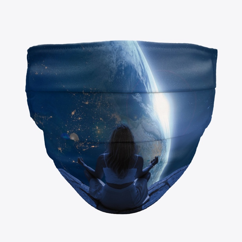 Inspirational Face Mask. In Space