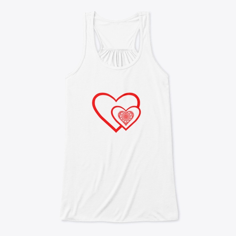 Valentines Day Red Heart Mandala 