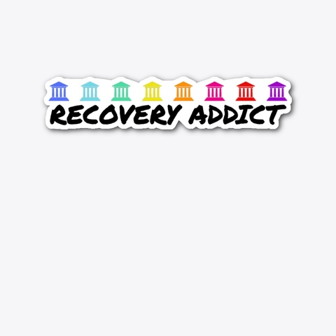 Recovery Addict   Membership Sticker Standard T-Shirt Front