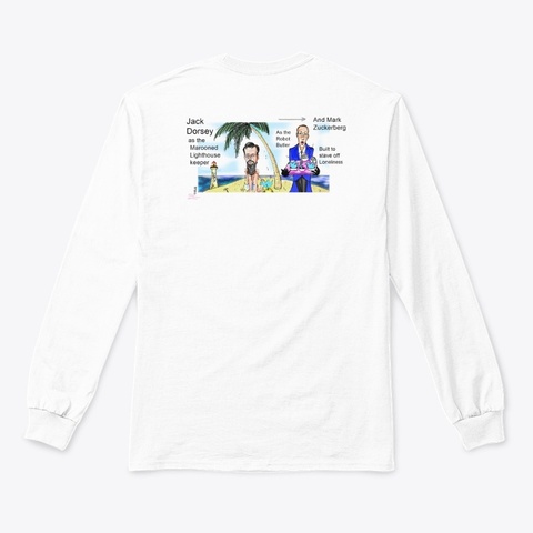 Jack Dorsey Mark Zuckerberg Tshirt White T-Shirt Back